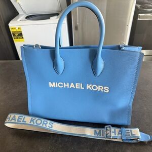 Michael Kors Sky Blue Handbag with Strap